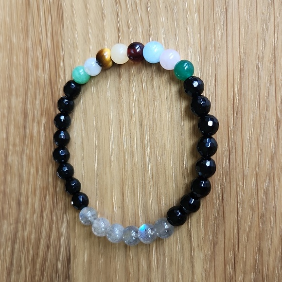 Happy - Go - Lucky Intention Gemstone Beads Bracelet - Picture 7 of 16